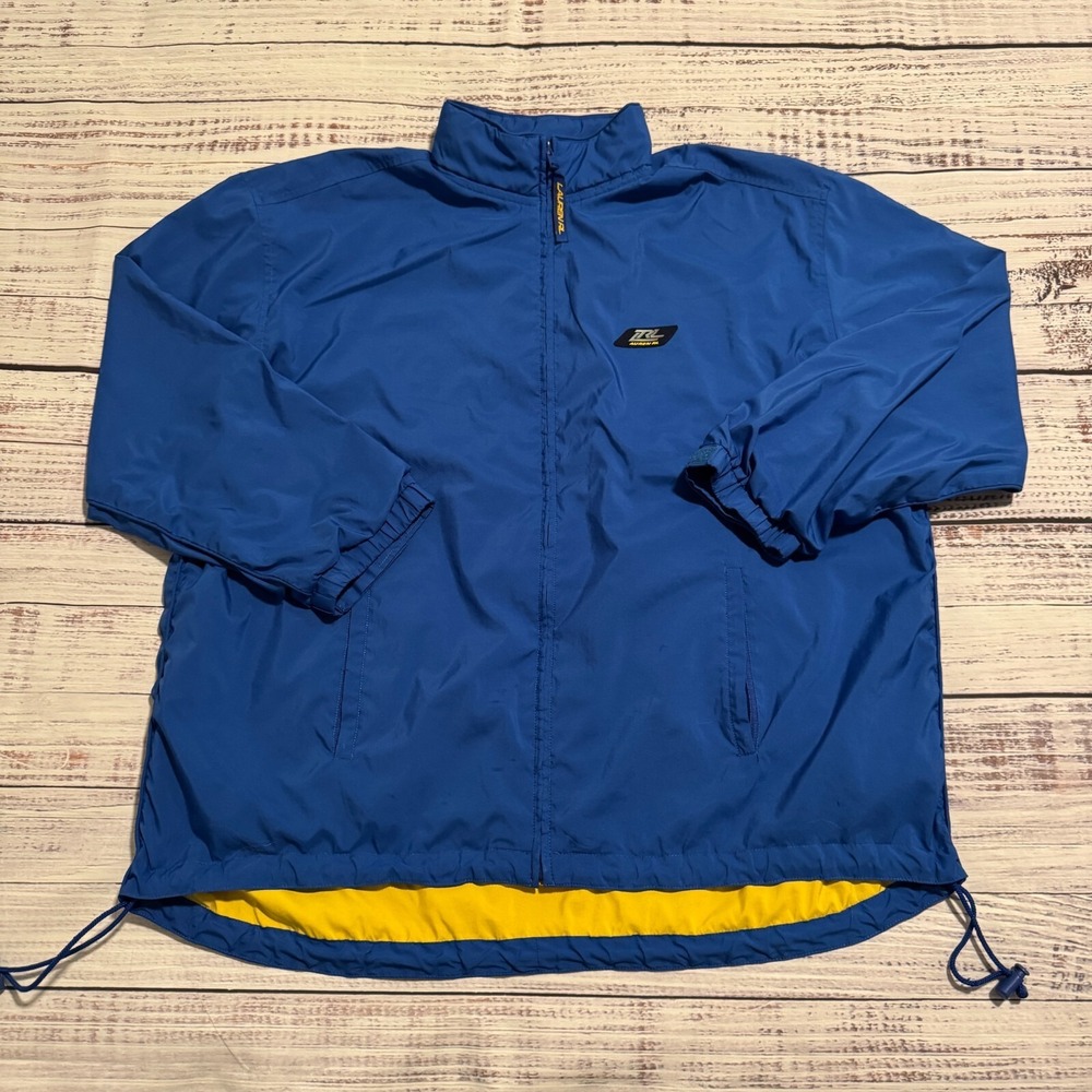 Vintage Lauren Ralph Lauren Sport Track Jacket Blue Yellow 90s Men's Size Large